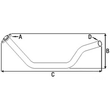 Aftermarket Exhaust Pipe Fits John Deere Styled B AB1526R